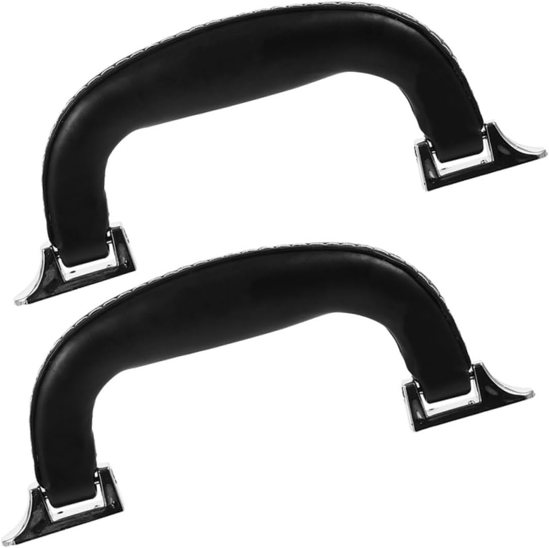 Yardenfun 2Pcs Replacement Luggage Handles for Suitcases and Travel Bags Plastic and Artificial Leather Grip Handbag and Guitar Case Handle Replacement Comfortable and Versatile image number 5