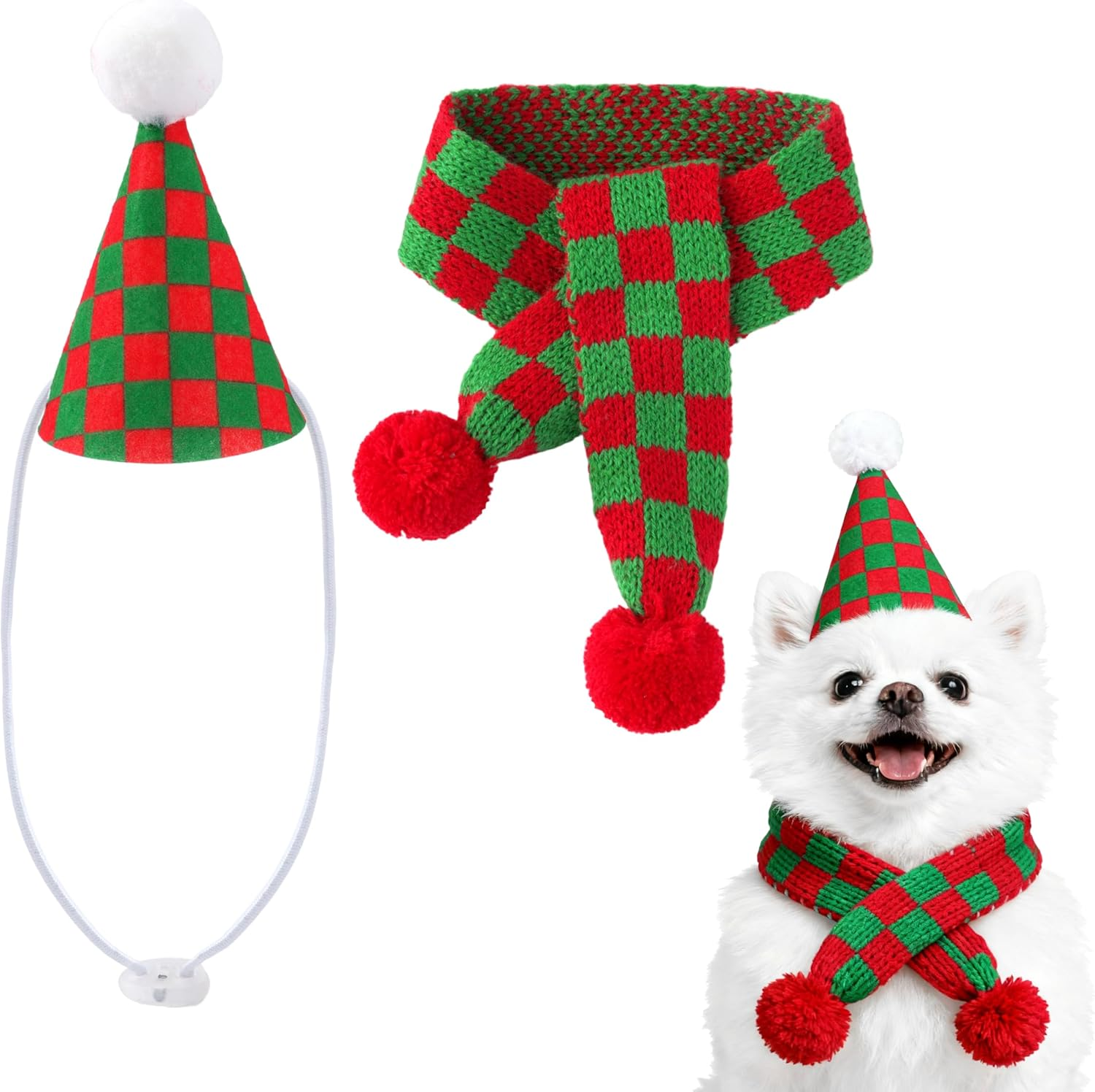 Christmas Dog Costume Checked image number 4