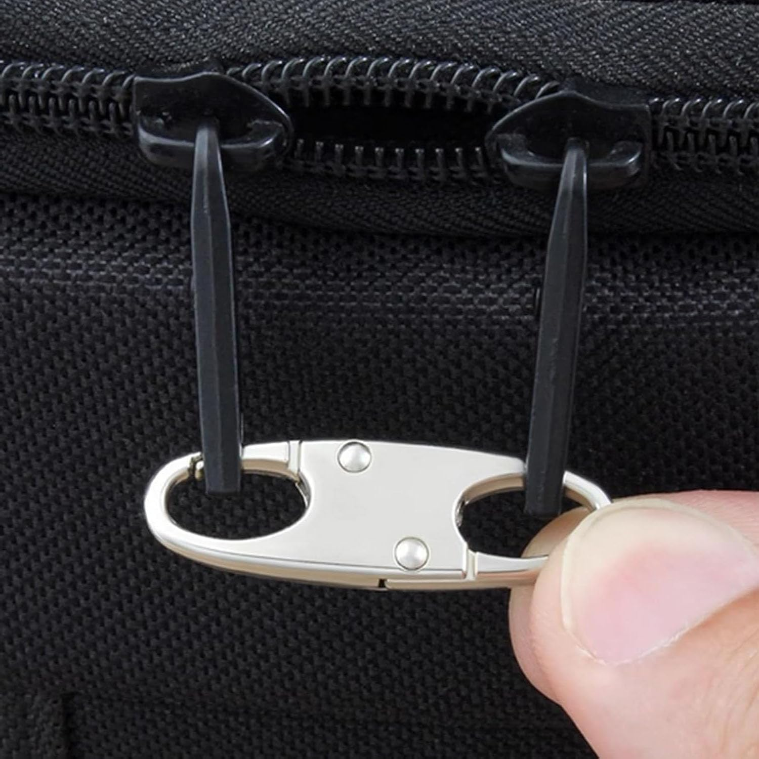 12 PCS Zipper Lock Clips, Zipper Clips anti Theft Can Make Backpack Lock,Outdoor Travel Clip,Double Opening Snap S Hooks Zippers Pull for Backpacks, Luggage & Outdoor Gear image number 2