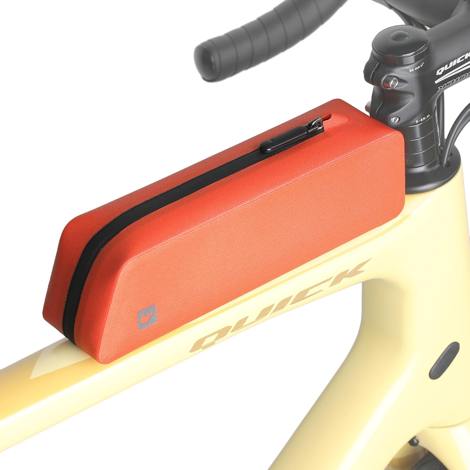 Rhinowalk Bike Top Tube Bag Bike Frame Bag with Magnetic Flap Fully Waterproof Slim Type Bicycle Bag Professional Cycling Accessories for Mountain Road Bike-Black