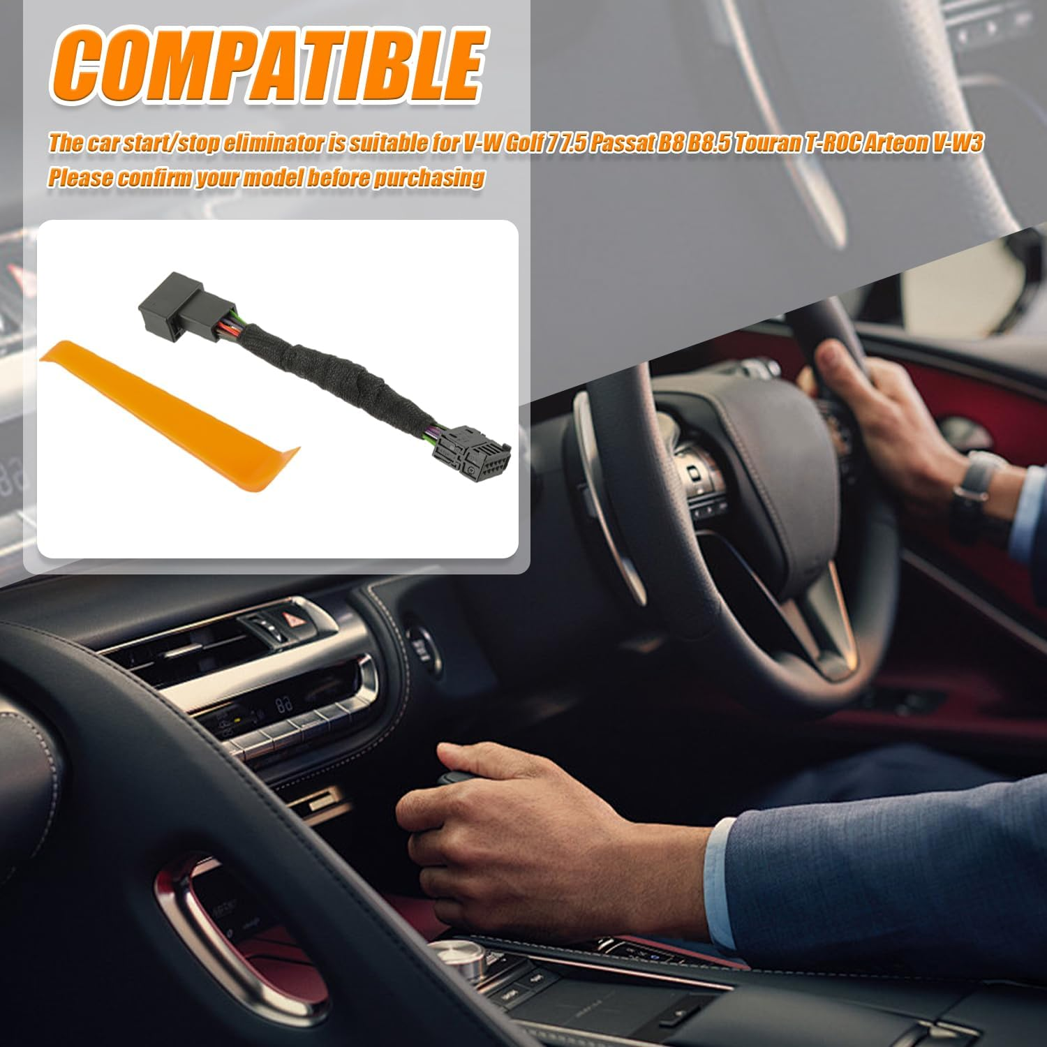 Auto Start-Stop Automatic Motor System Eliminator Control Cable, Auto-Off/Memory/Original 3 Modes, for V-W Golf 7 7.5 Pa-S-S-At B8 B8.5 image number 3