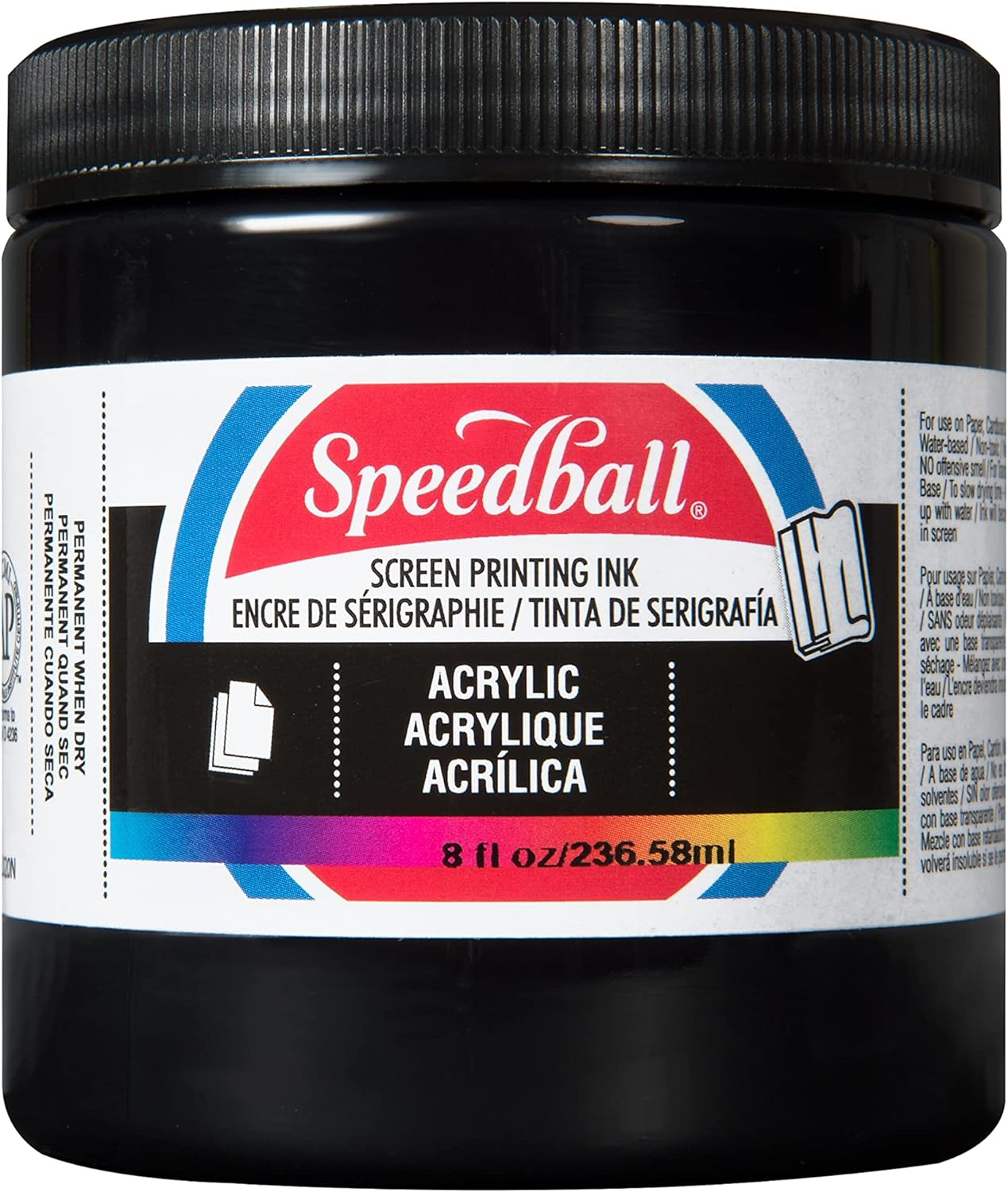 Speedball Acrylic Screen Printing Ink Primrose Yellow, 236Ml, Quality with Vibrant, Long-Lasting Colour, Premium Pigments, Ideal for Professional Artwork on Wood and Paper
