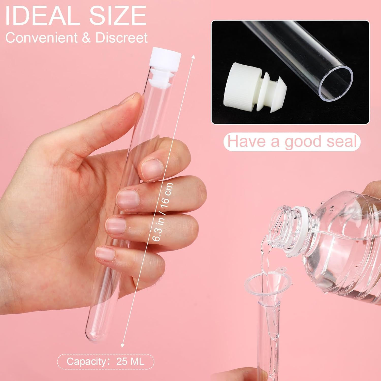 Copkim 152 Pcs Tampon Set Included Reusable Plastic Tube for Women Tube Containers Tampon Reusable Wrappers Funnels for Cruise Event(Novelty Style) image number 4