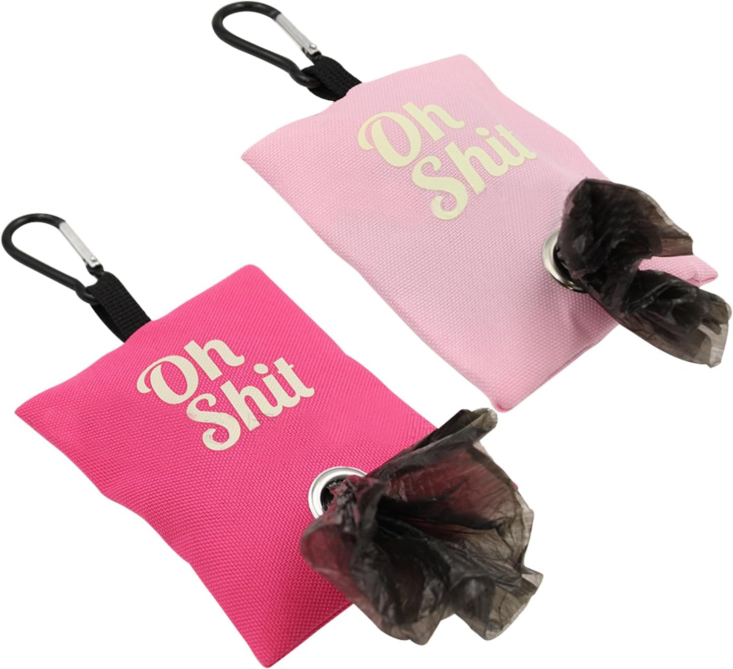 RTRTGS Pack of 2 Dog Waste Bag Dispenser, Portable Dog Waste Bag Holder for Leash, Dog Poo Bags Container with Metal Clip for Walking, Running or Outdoor Accessories (Pink, Rose Red) image number 6