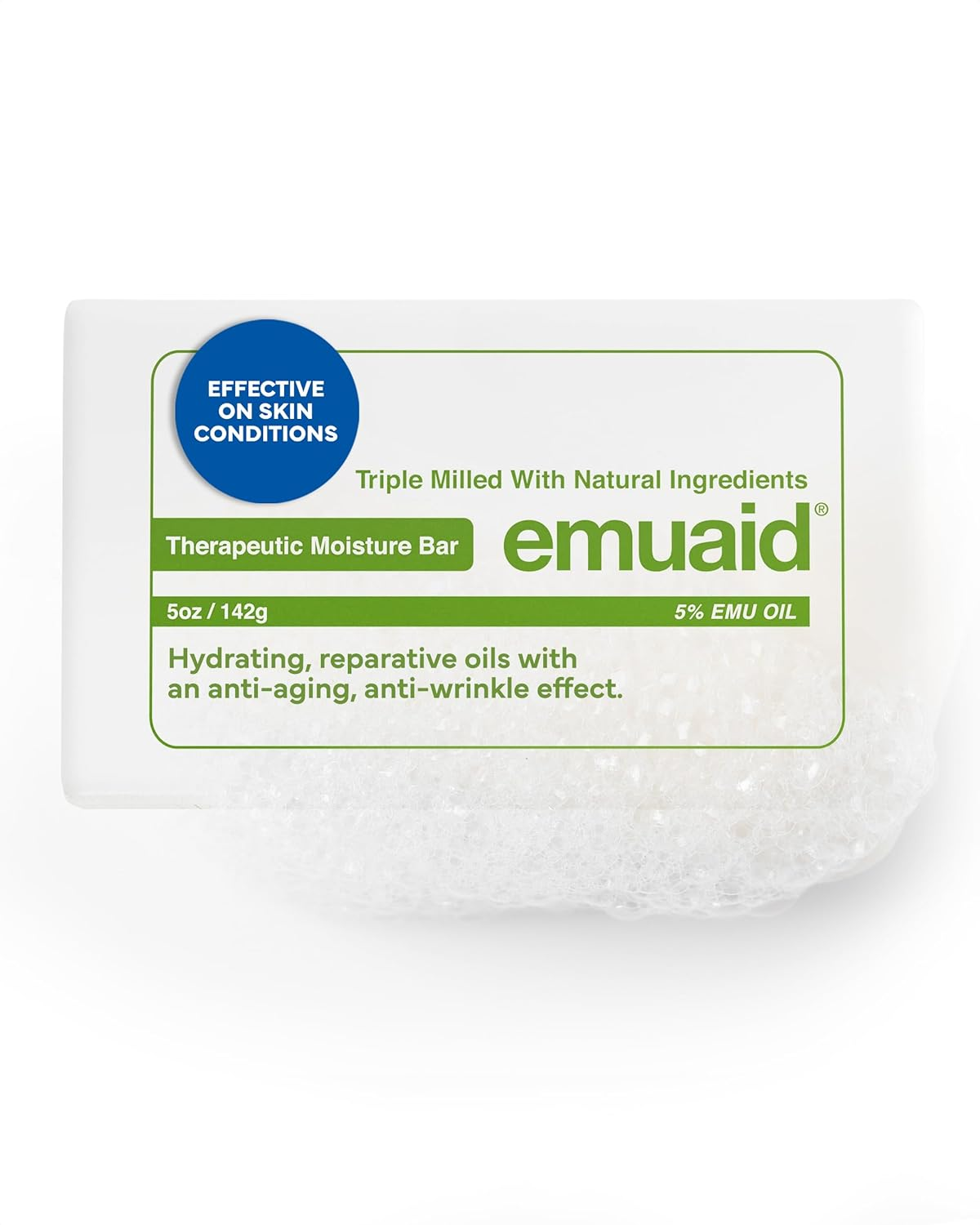 Emuaid Therapeutic Moisture Bar 5Oz Bath Soap Skin Dermatitis Psoriasis Eczema image number 2