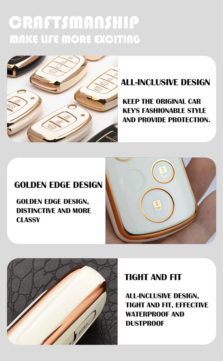 Ontto TPU Car Key Fob Cover Fit for Nissan 350Z Altima Armada Maxima Murano Pathfinder Sentra Quest for Infiniti G35 QX56 Key Holder Smart Case Shell Keyring Keychain Styling Accessories 3 Buttons E1 image number 3