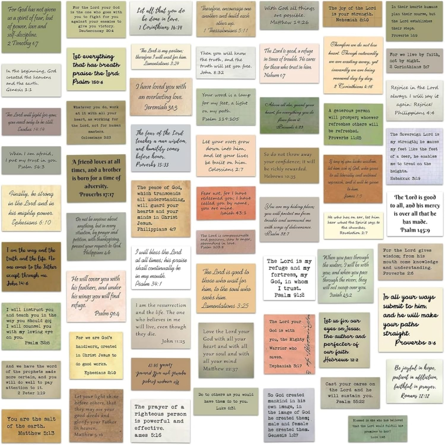 GHQHSQ 120PCS Bible Verse Stickers, Christian Vintage Inspirational Quote Sticker, Typewriter Scripture Stickers, Bible Study Supplies for Scrapbooking, Water Bottle, Laptop