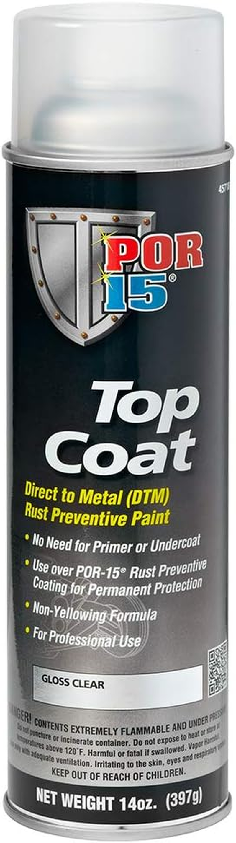 POR-15 45718 Clear Top Coat - 14 Oz.