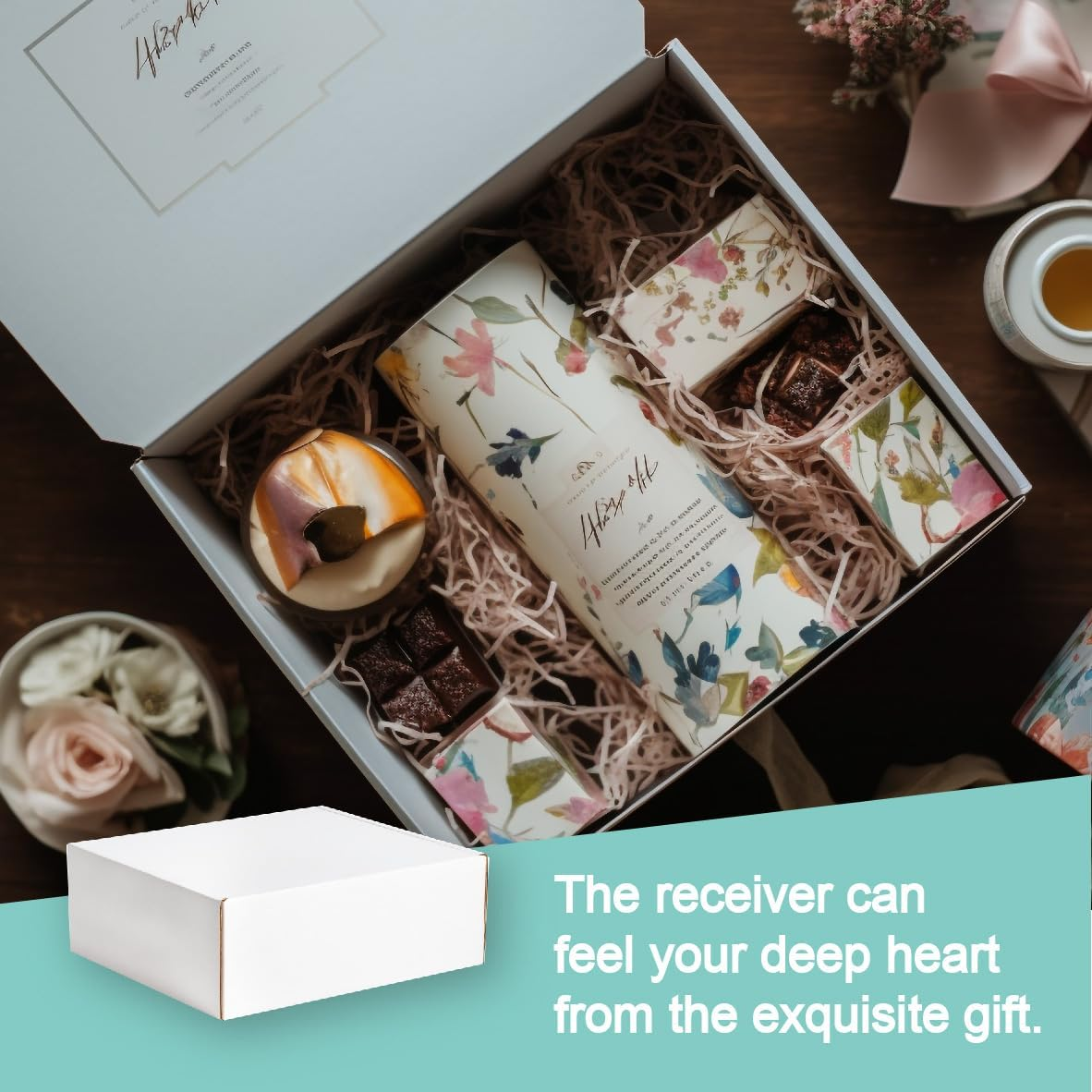 25 Packs Small Shipping Boxes 15X15X5 Cm for Small Business Box Mailers, White Corrugated Packaging Boxes Sturdy Mailing Boxes and Shipping for Jewelry, Gifts, Christmas or Bridal Proposal Boxes image number 4