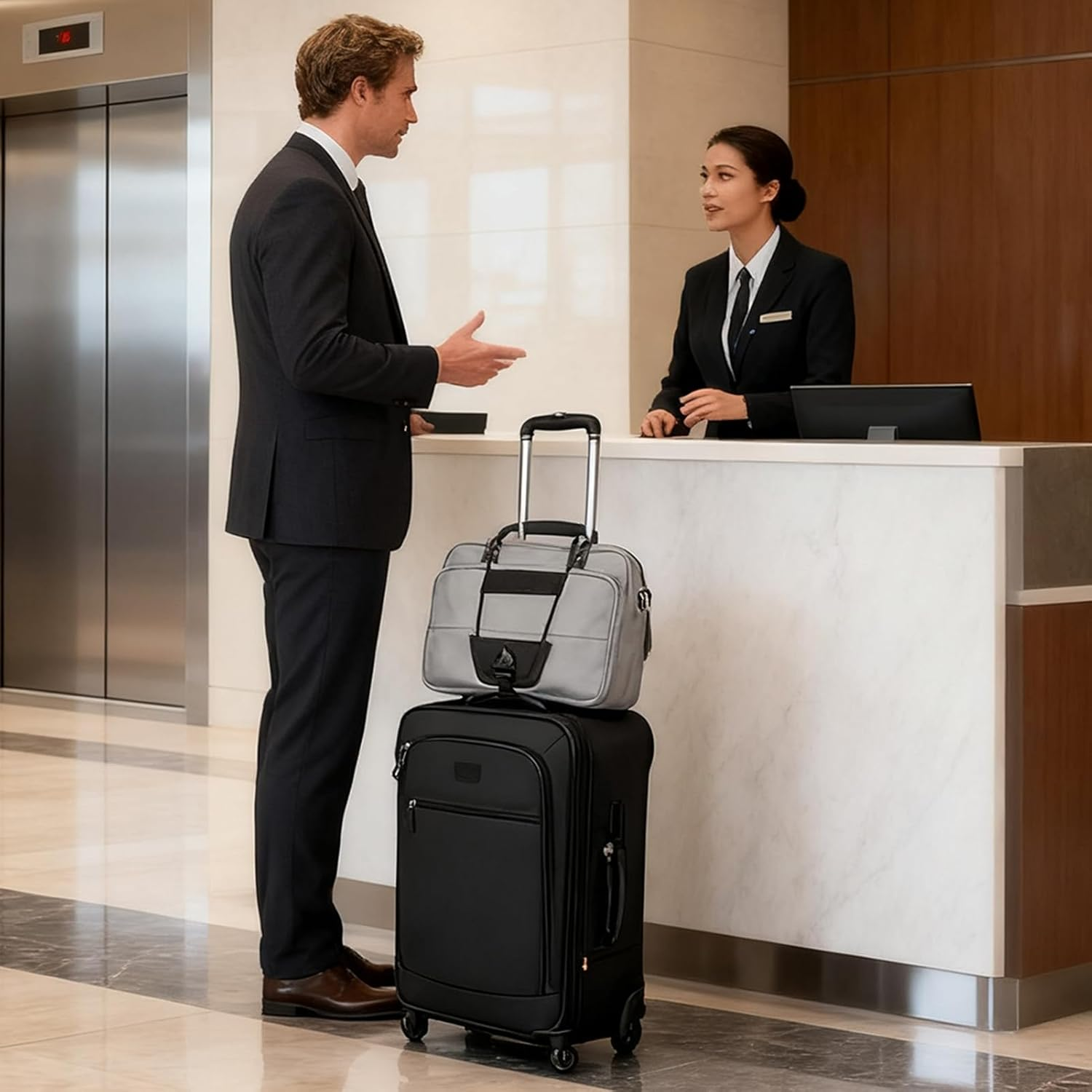 YNPQTDS Luggage Straps for Suitcases - Adjustable Elastic Luggage Belt,Outdoor Accessories for Travel Accessories Duffle Outdoor Gear Car Tote Seat Cruise Case Trolley Shoulder Carry image number 2