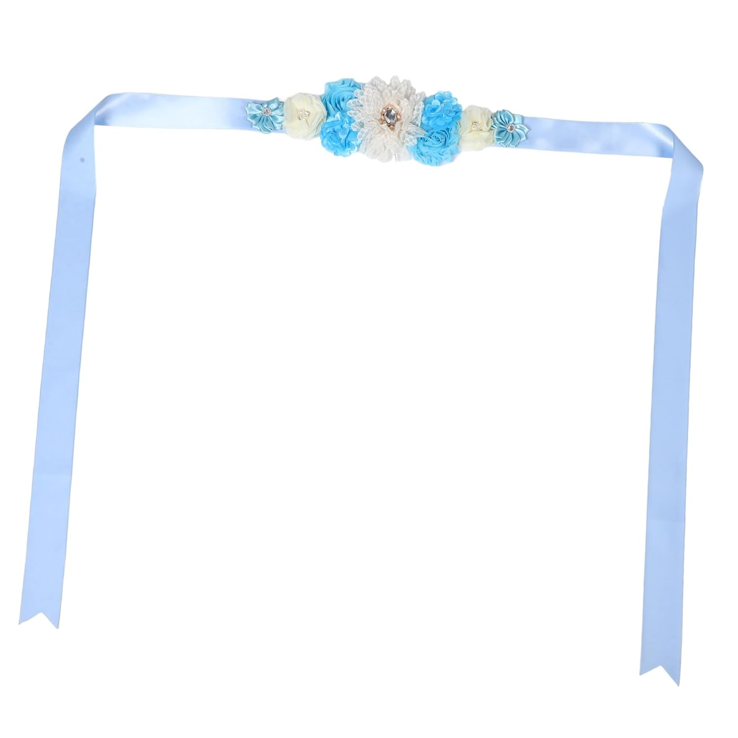 MERRYHAPY 2Pcs Maternity Flower Sash for Pregnancy Belly Band Belly Sashes for Shower Wedding Photo Shoot image number 4