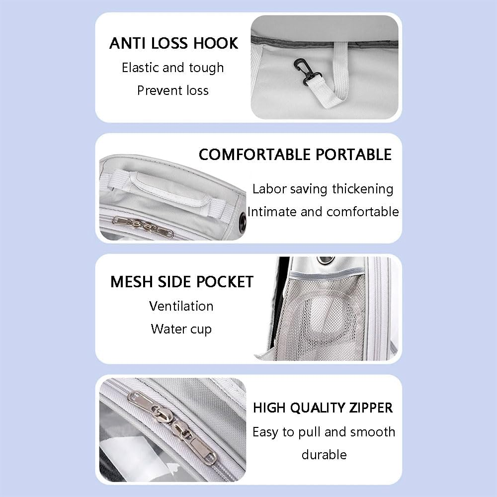 Cat Backpack Carrier, Cat Bubble Backpack with Two Covers,Pet Space Capsule Backpack Pet Carrier for Travel Hiking Walking Camping image number 6