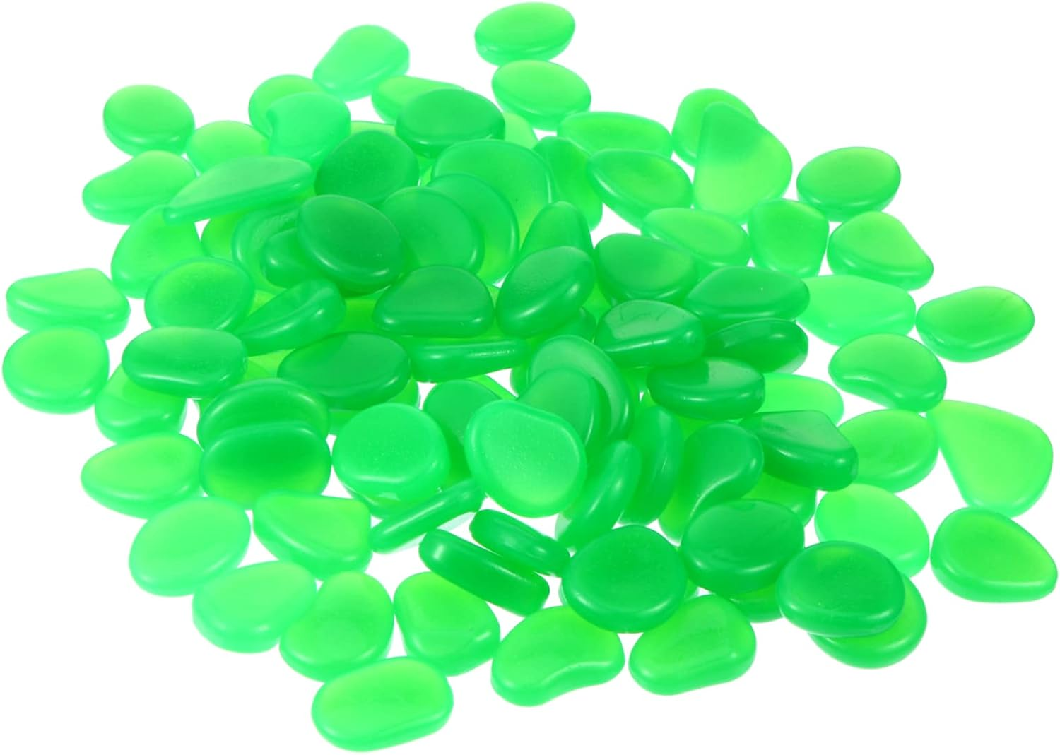 Yardwe 100Pcs Garden Pebbles Glow for Fish Tank Decor Pathway Decoration and Outdoor Landscaping Vibrant Mixed Colors for Aquarium and Garden Use