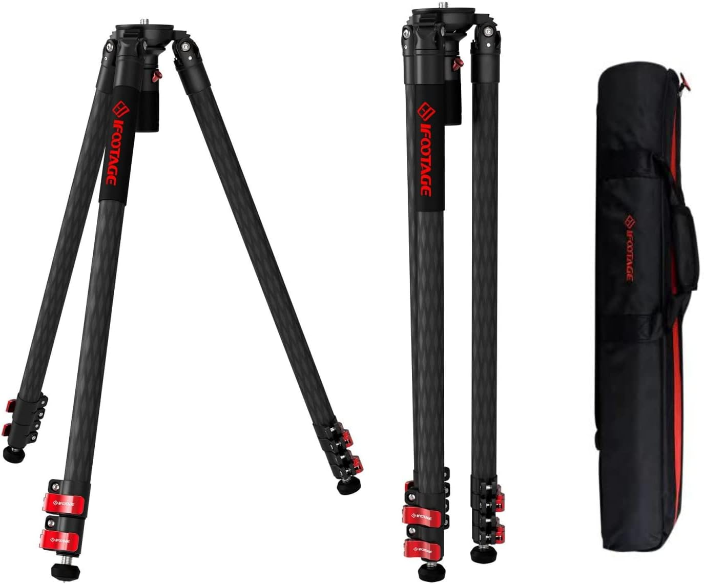 IFOOTAGE Tripod Gazelle TC7, 61&rdquo; Carbon Fiber Video Camera Tripod with Quick Fastbowl, Payload 19.8 Lbs image number 5