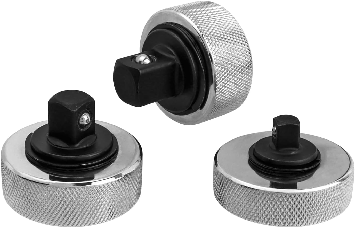 Bestgle 3 Pcs Reversible Thumbwheel Ratchet Wrench Set Palm Ratchet Wrench Finger Mini Ratchet Thumb-Wheel Ratchets Auto Car Repair Hand Tool, 1/4&rdquo; 3/8&rdquo; 1/2&rdquo; Drive Ratchets image number 2