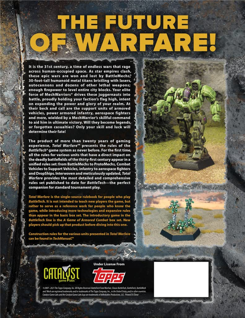 Catalyst Game Labs Classic Battletech Total Warfare image number 1