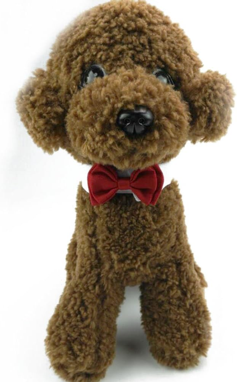 Diyafas 2 X Pet Dog Cat Puppy Tie Adjustable Cotton Collar Red Bow Tie Formal Bowknot Necklaces image number 6
