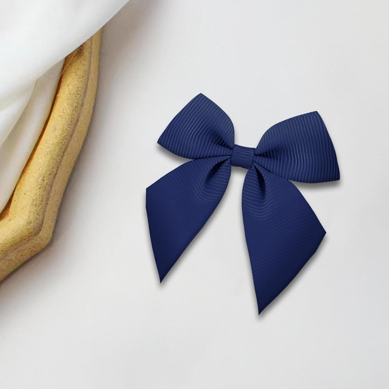 Bow Hair Clip Accessories Large Ribbon Bows School Party Girls,1Pcs in a Pack 12 Colours (Purple) - Blue image number 6