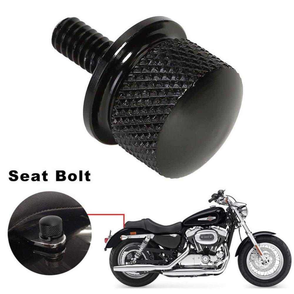 Chrome Aluminium Billet Motorcycle Seat Bolt - Black Rear Screw for Motorcycle Seat image number 6