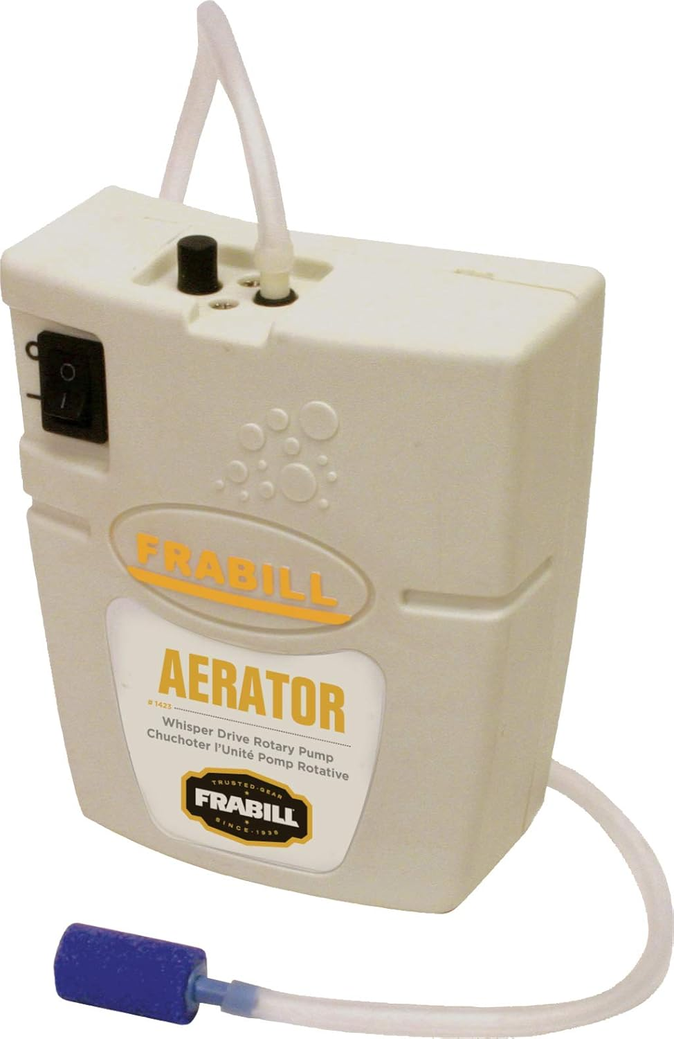 Frabill Bait Bucket with Aerator | 4.25-Gallon Live Bait Storage Bucket with Portable Aerator and Storage Lid image number 1