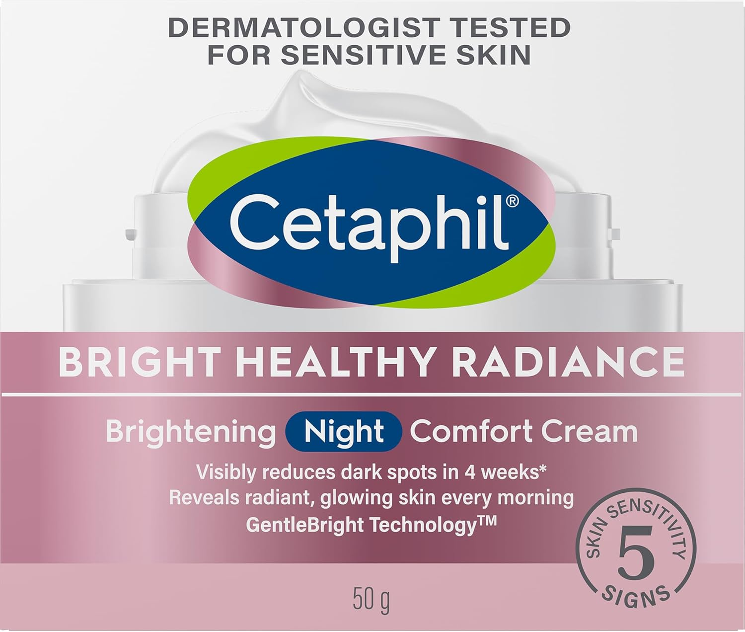 Cetaphil Bright Healthy Radiance Brightening Night Comfort Cream 50G, with Niacinamide, Dermatologist Tested image number 4