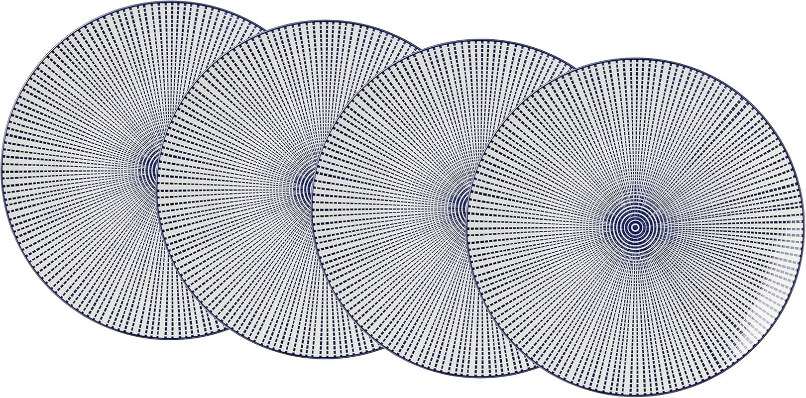 Ritzenhoff & Breker Royal Reiko 4 Piece Bowls 15.5 Cm Diameter 650 Ml Porcelain Tableware Set Blue and White