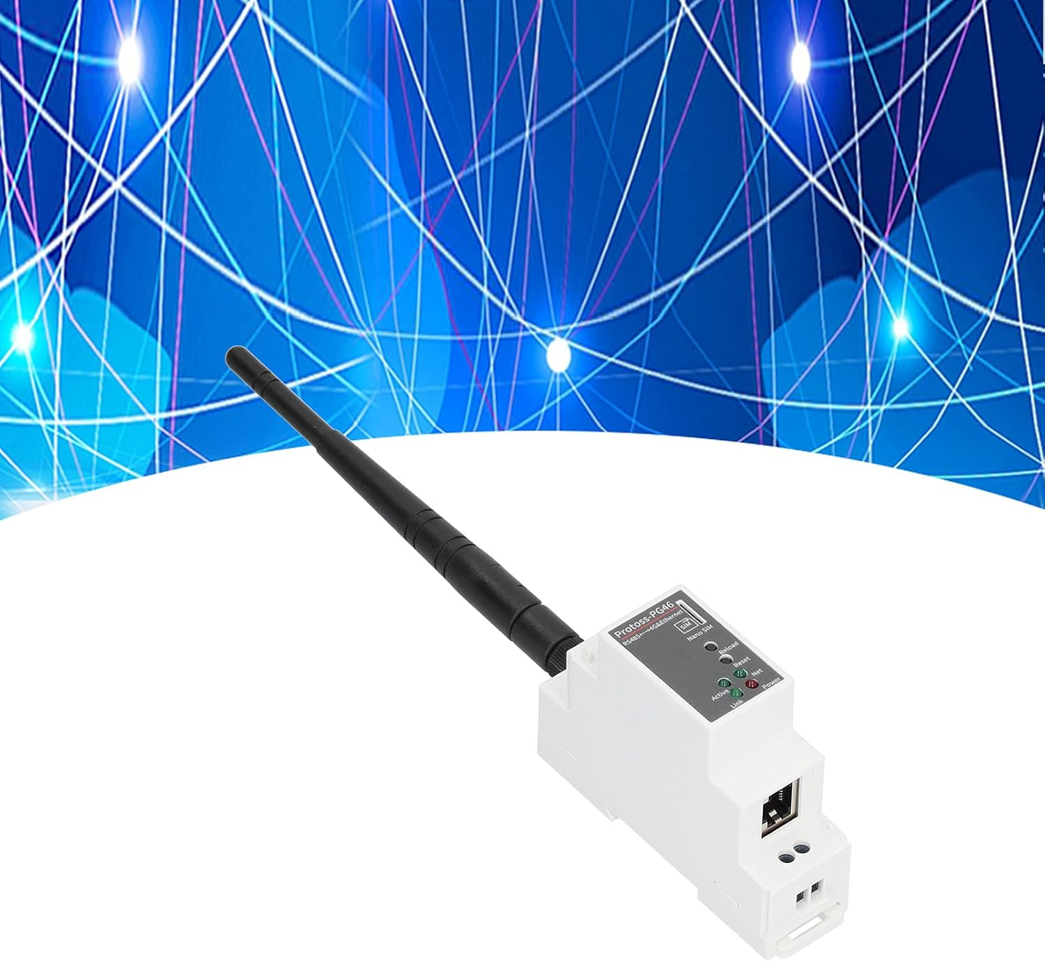 100‑240VAC Ethernet Serial Server RS485 to 4G Rail Mounting VPN APN 5 Mode 13 Frequency, with Antenna and User Manual image number 4