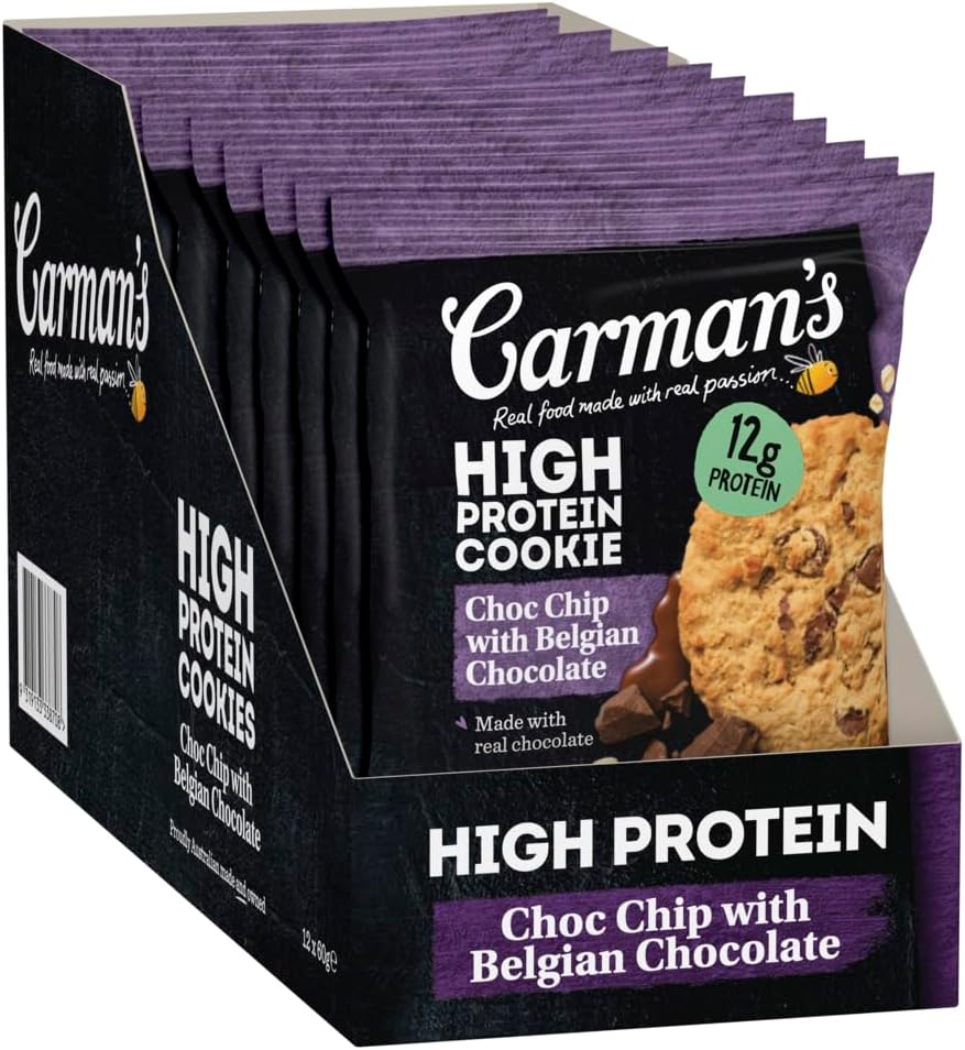 Carman'S Belgian Choc Protein Cookie - 12 X 60G (Pack of 12) image number 2