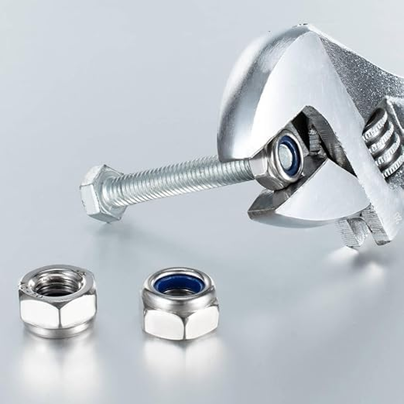 Locknuts Assortment Kit,M2 M2.5 M3 M4 M5 M6 M8 210PCS Metric Nylon Insert Lock Nuts Set,304 Stainless Steel Lock Nuts for Bolt (210 Set)