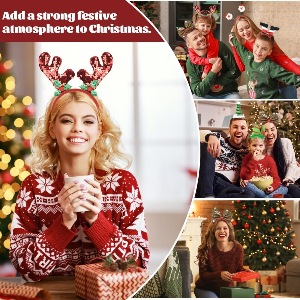 LANSKYLAN Pack of 6 Christmas Headbands image number 6