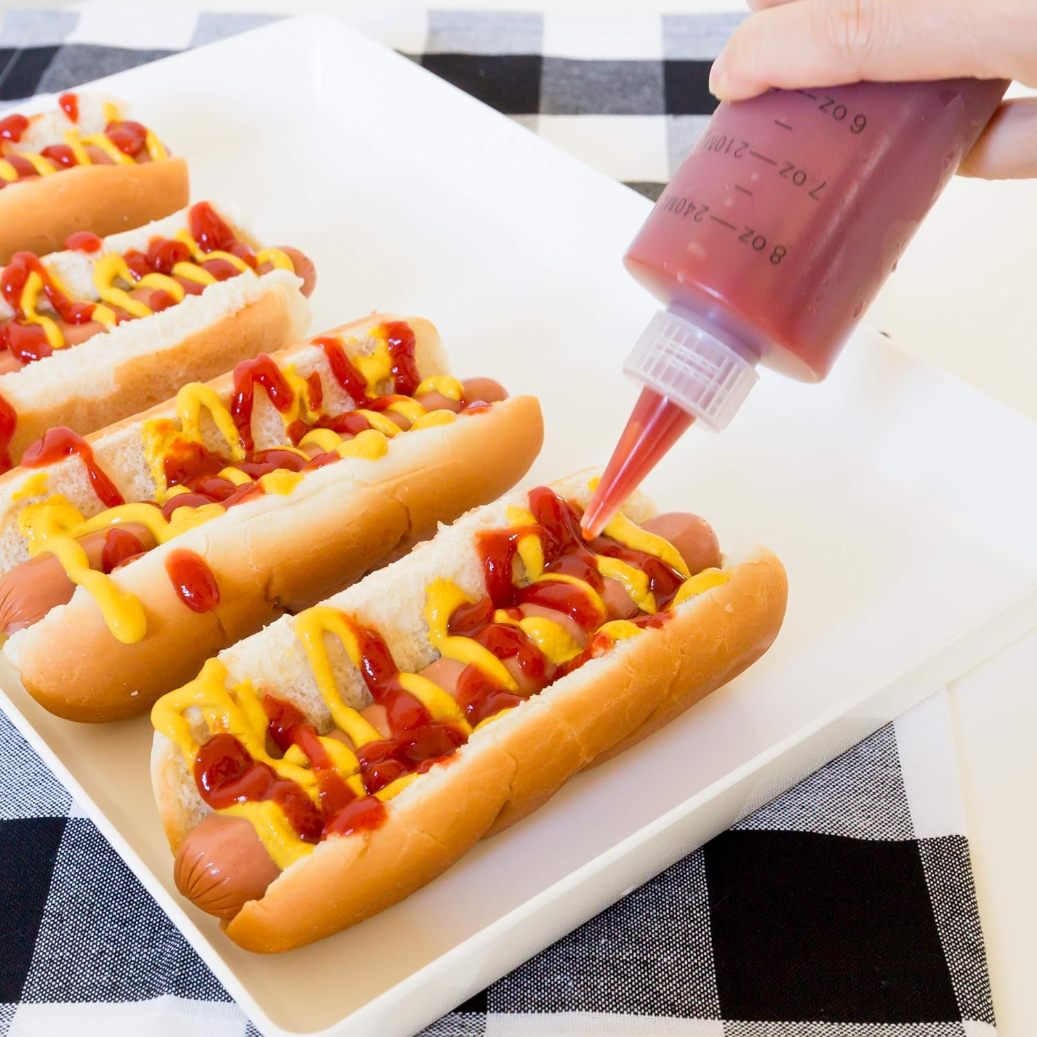 Youngever 10 Pack 250ML Plastic Squeeze Bottles, Plastic Sauce Bottles