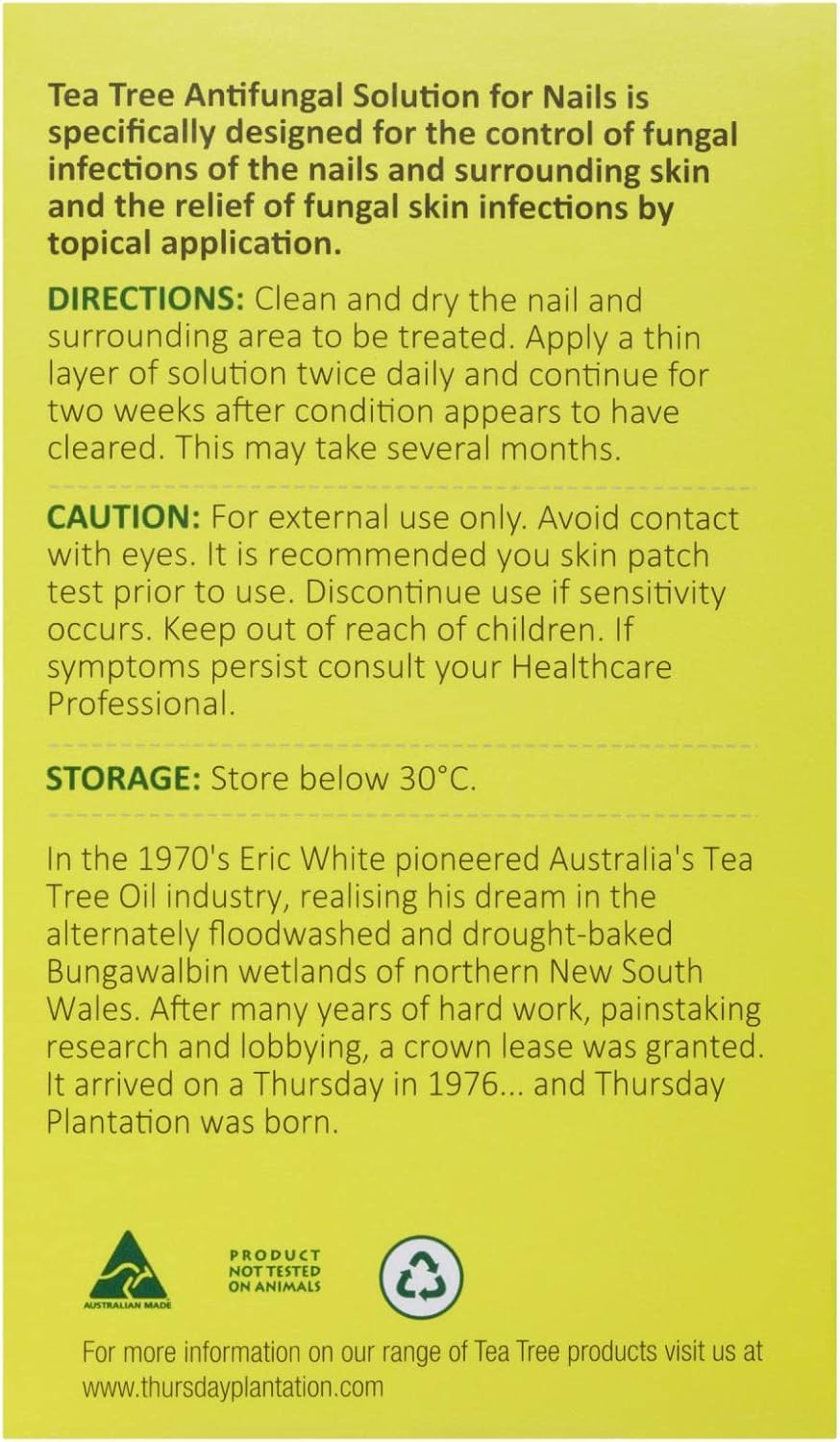 Thursday Plantation Tea Tree Antifungal Solution for Nails Liquid 10 Ml image number 1