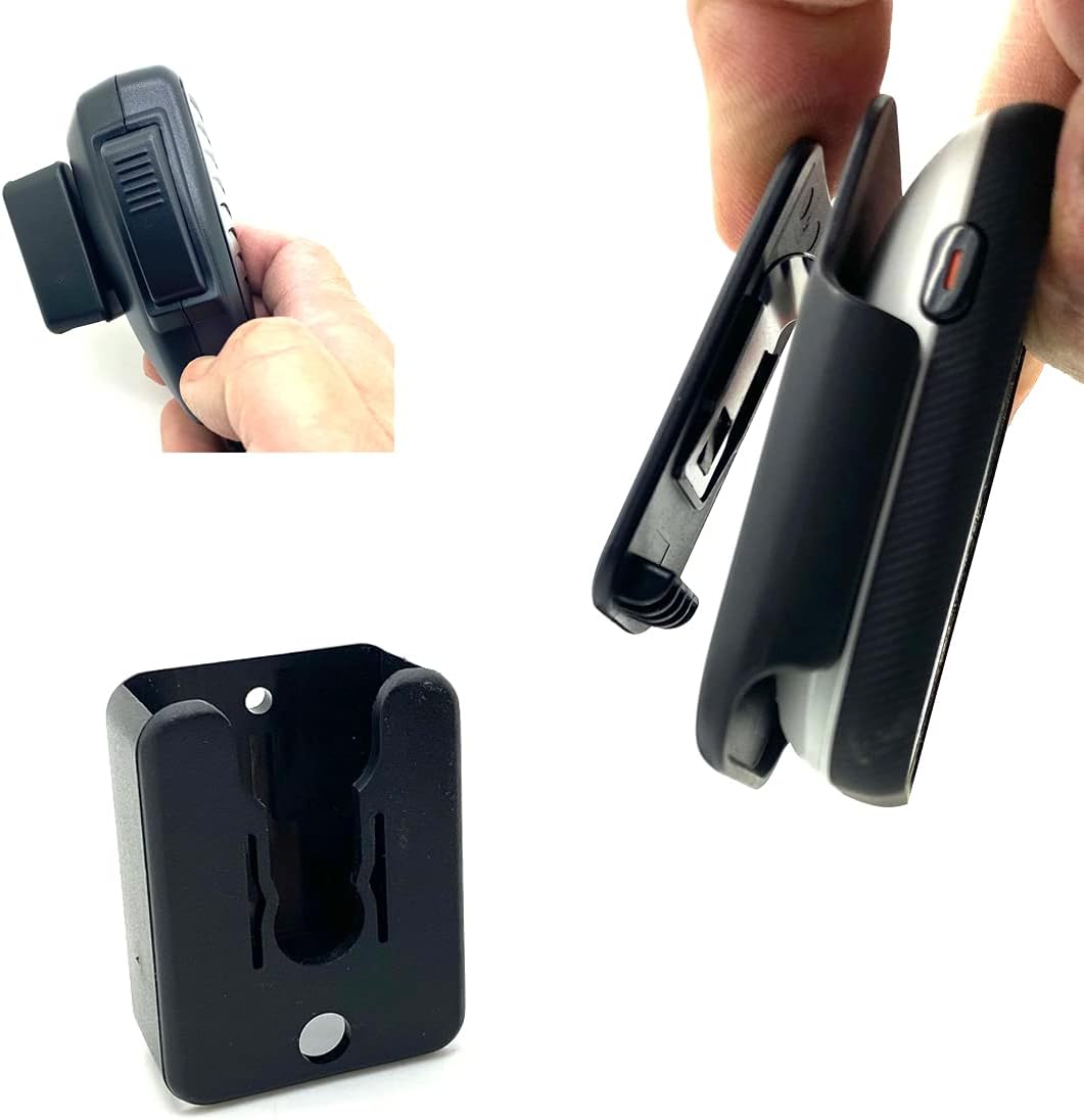 Lycogear Universal Ham CB Radio Microphone Mic Hanger Holder Mount with Adhesive Back, Pre Drill Holes & Single T Tab Connection, KLP-X2 image number 4