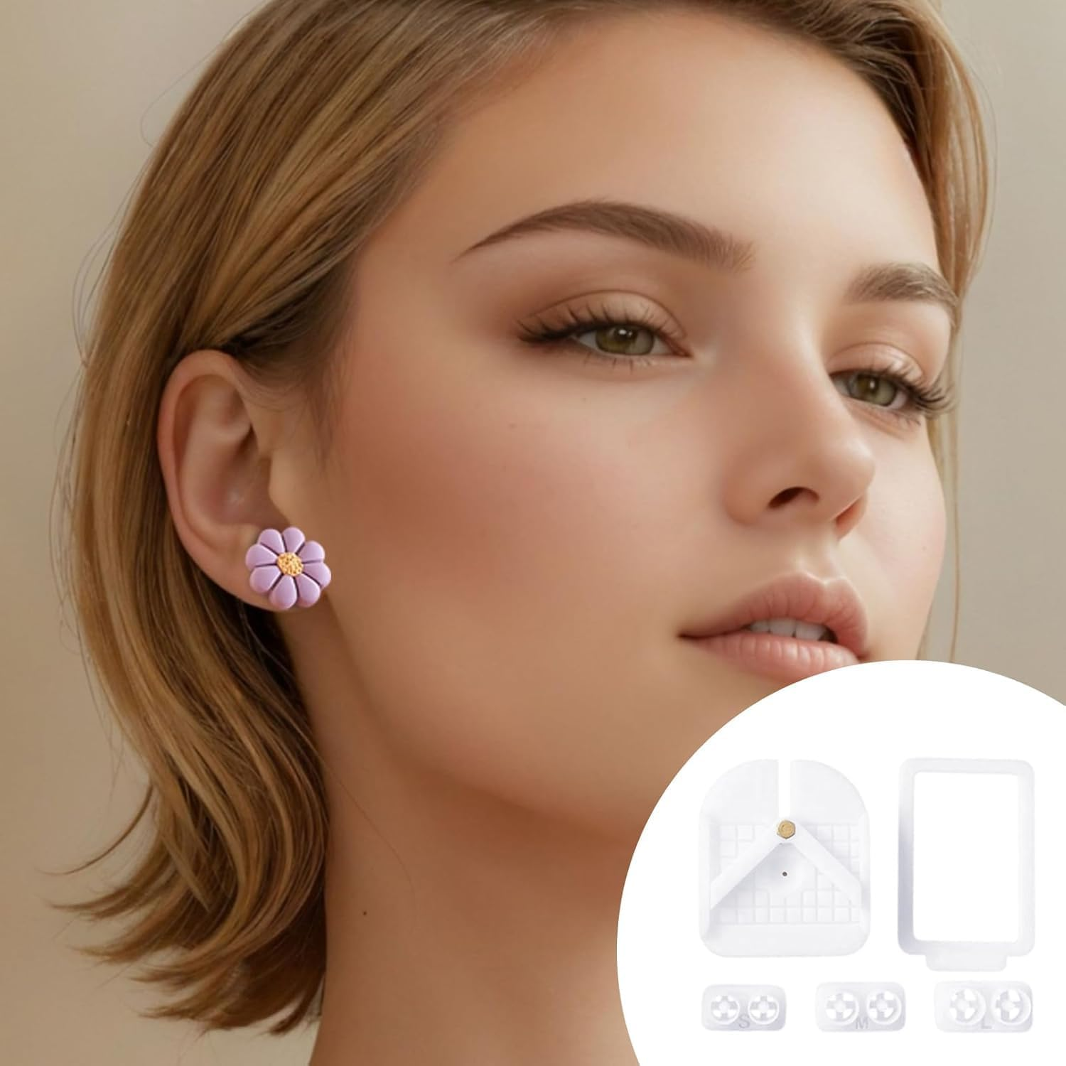 Stud Post Embedding Tool for Polymer Clay Earring, Polymer Clay Tools for Clay Jewelry, Earring Post Embedder Tool