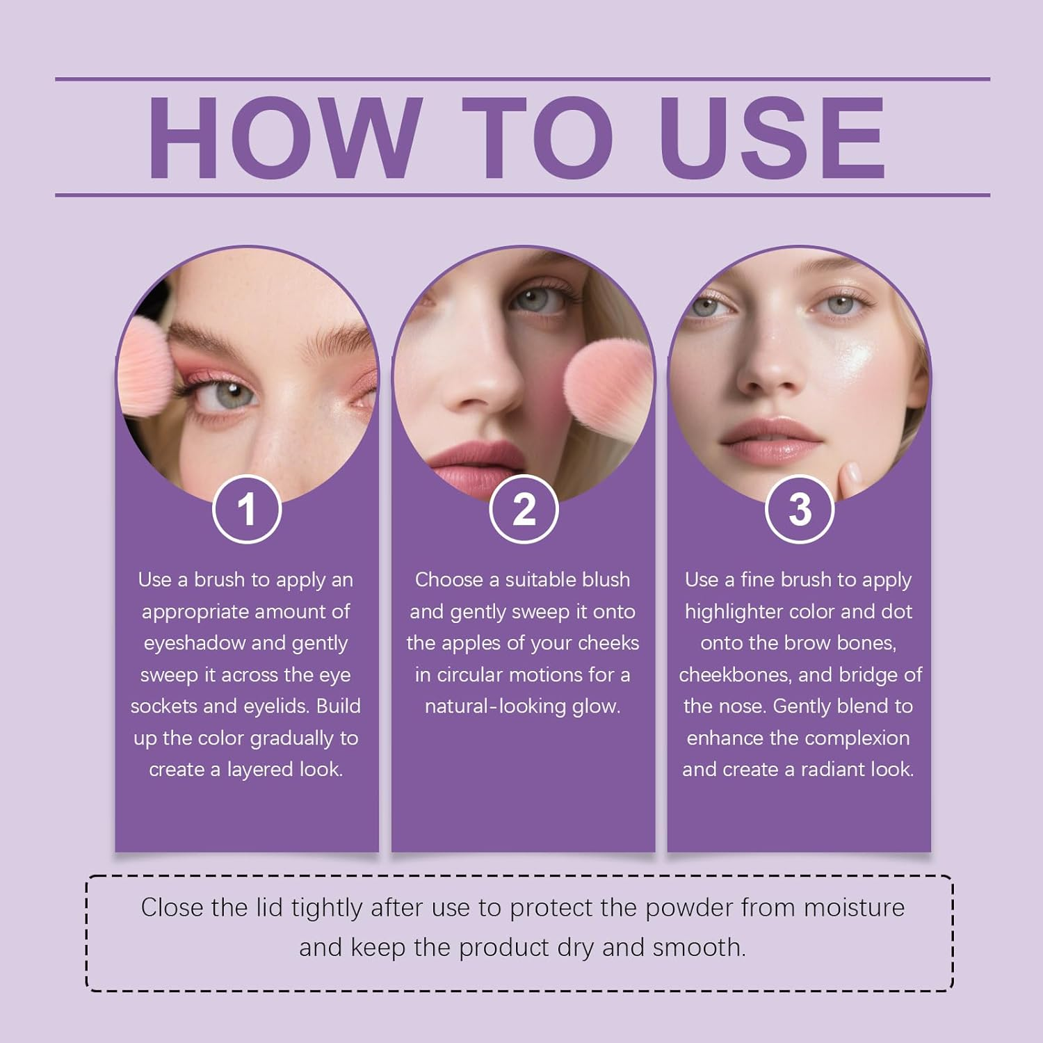 Glowjiu Glow Gallery Highlighting Eye & Cheek Palette, Glowjiu Highlighting Eye & Cheek Palette,4-In-1 Highlight Shades Makeup for Blush, Makeup Palettes Contour Kit (1Pcs) - 1Pcs image number 5