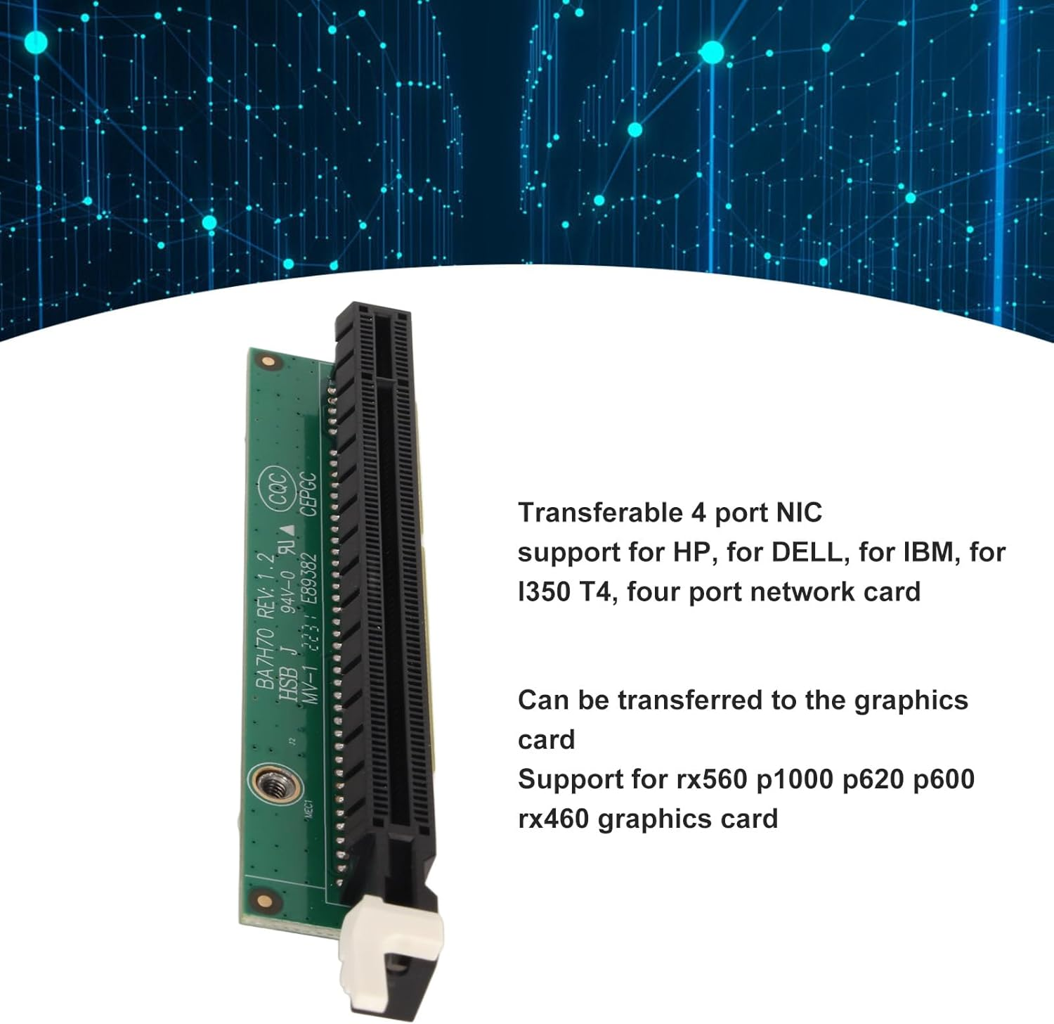 PCIE16 for Thinkcentre Tiny5,Four Port Network Card Replacement Expansion Riser Card,Supporting Graphics PCIE16 Expansion Grad,For Tiny5 M920X M720Q P330 Mainboard image number 6