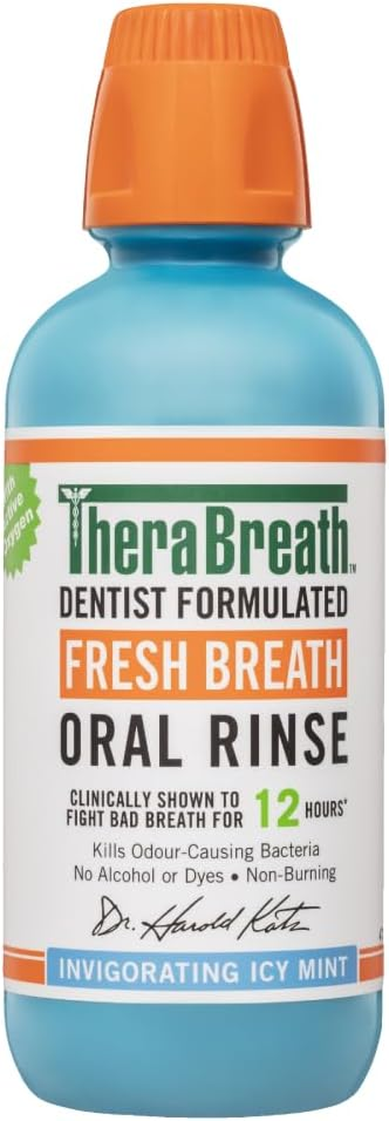 Therabreath Fresh Breath Oral Rinse Invigorating ICY Mint Flavor 16 Fl Oz 473 Ml image number 1