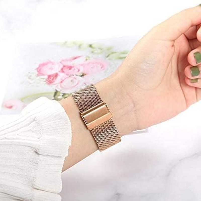 SENLY Compatible with Garmin Venu 2S/ Vivomove 3S/ Vivoactive 4S Band, 18Mm Metal Stainless Steel Adjustable Replace Replacement Bands Fitness Strap for Garmin Venu 2S/Garmin Vivomove 3S image number 3