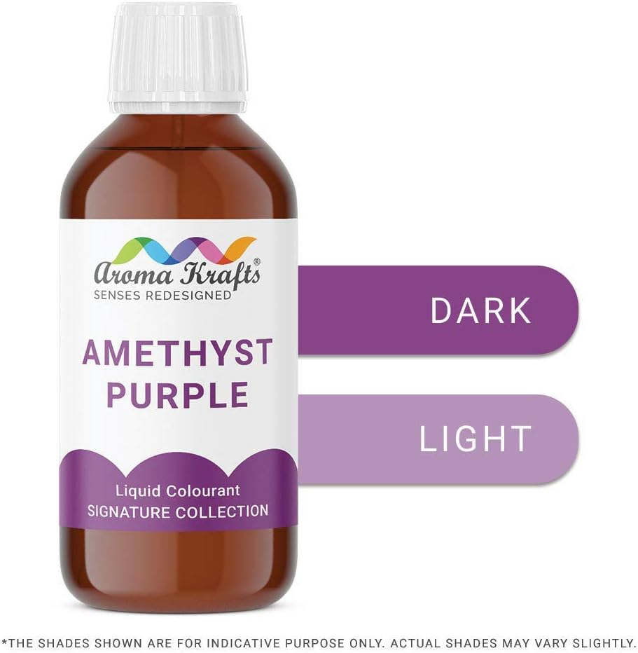 Aromakrafts&reg; Liquid Colour for Melt & Pour Soap & Bath Bomb Making - AMETHYST PURPLE (30 Ml) image number 1