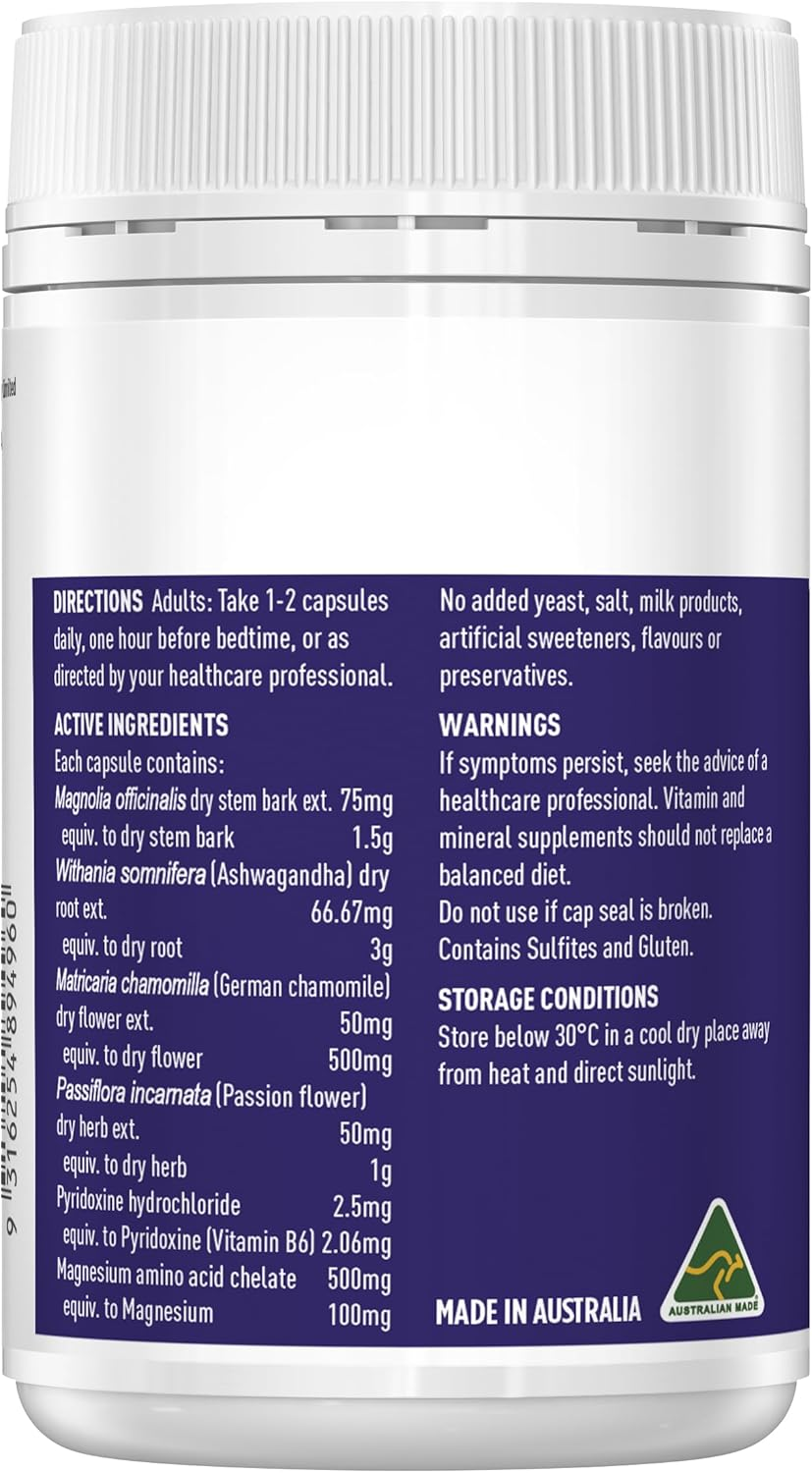 Healthy Care Good Night Sleep, Magnesium + Ashwagandha Sleep Support Supplement, 100 Capsules image number 1