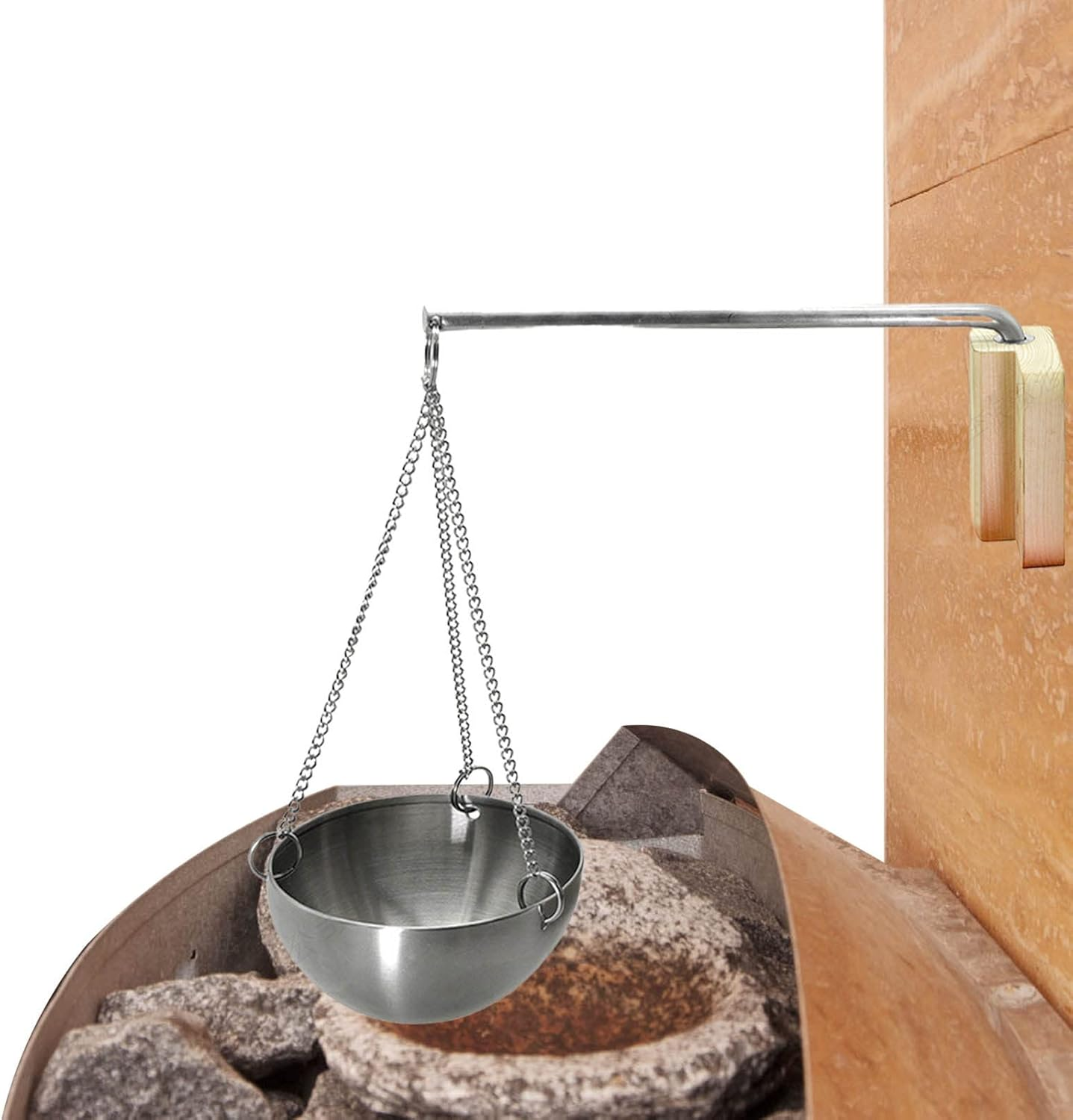 2 Sauna Oil Cup | Stainless Steel Sauna Oil Cup with Chain,Sauna Aromatherapy Oil Holder Oil Fragrance Diffuser Bowl for Sauna and Spa Zankie