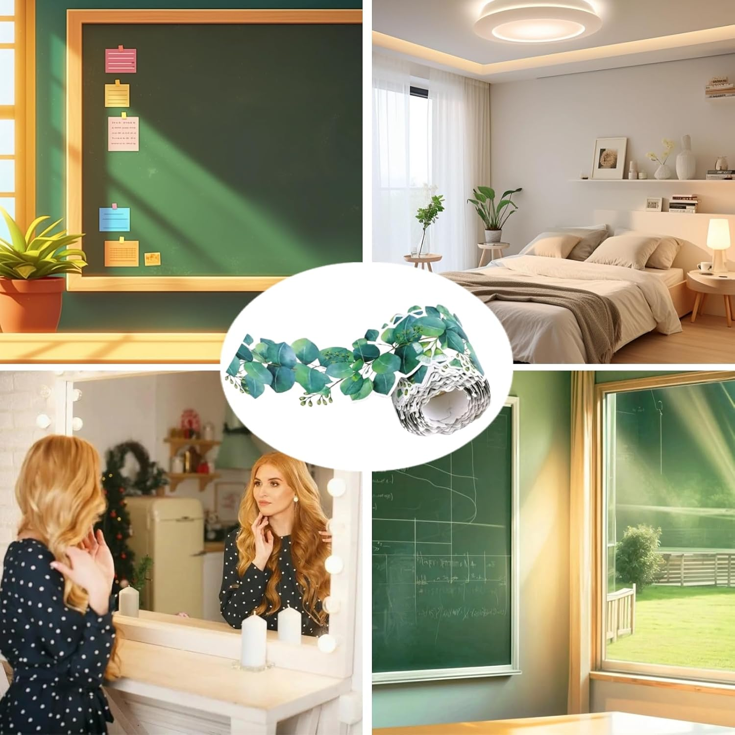 Display Borders for Classrooms,Display Board Borders,Eucalyptus Border Bulle-Tin Board,Bulle-Tin Board Border,Display Border Roll,Green Display Borders Classroom Decoration,Wall Decals Border image number 4
