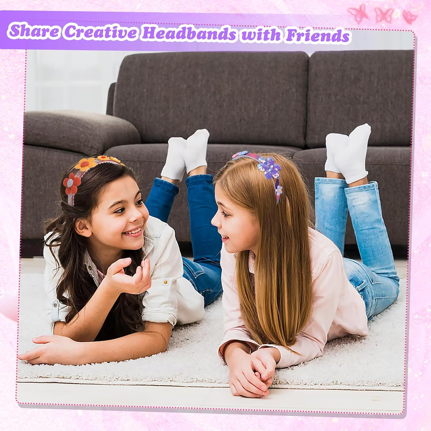 Best Presents for 4-10 Year Old Girls,Hair Accessories Making Set Mermaid Tiara - Girls' Birthday Gift Ideas Toy for 4-10 Years Old image number 1