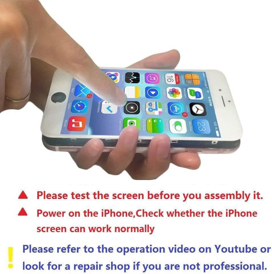 Brinonac Screen Replacement for Iphone 8/SE 2020 4.7 Inch LCD Digitizer Touch Screen LCD Replacement Screen Frame Assembly Full Set with Tools and Screen Protector (Black) image number 3