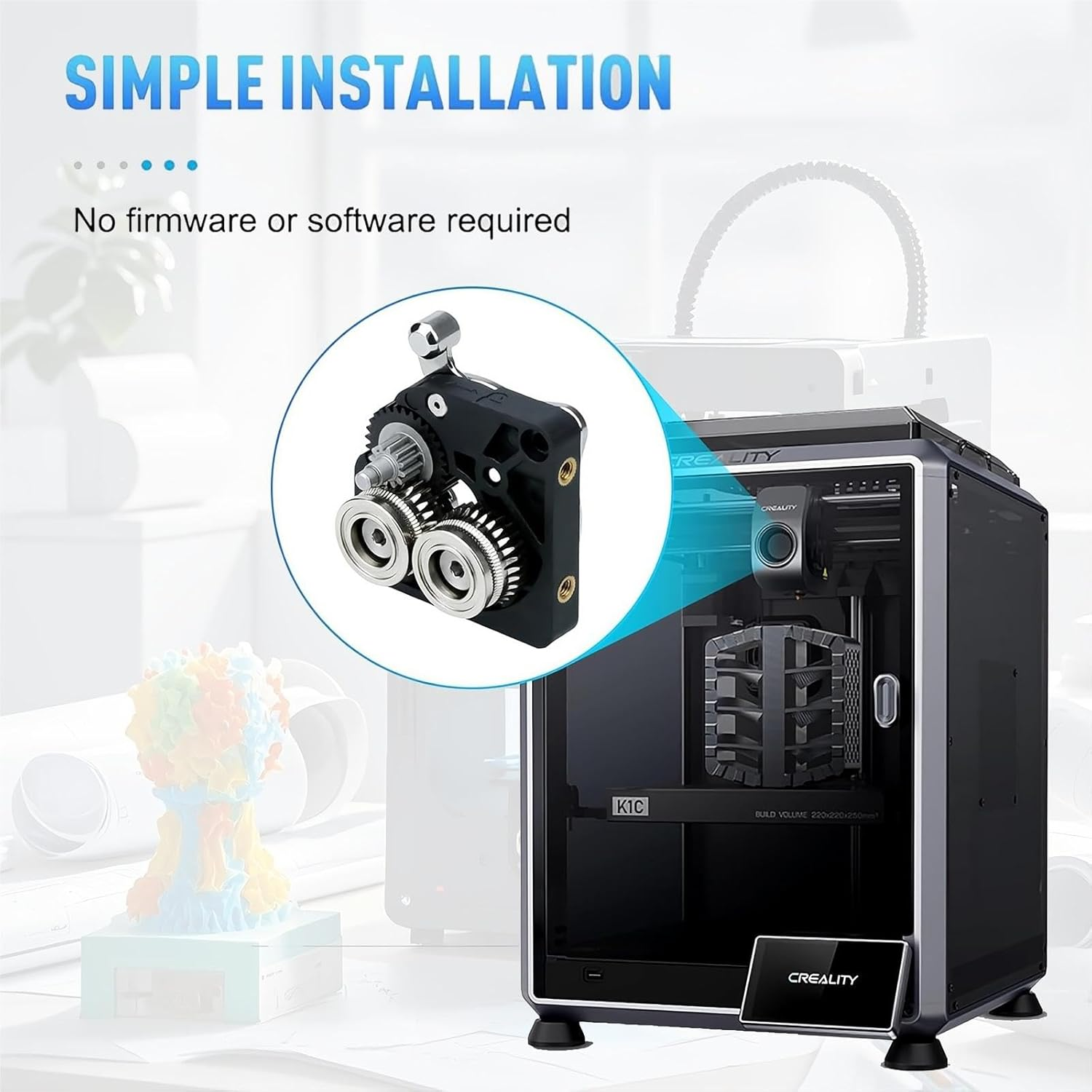 2PCS K1 Extruder Gear Kit, Feeding Gears for K1 Max/K1C 3D Printers Accessories image number 5