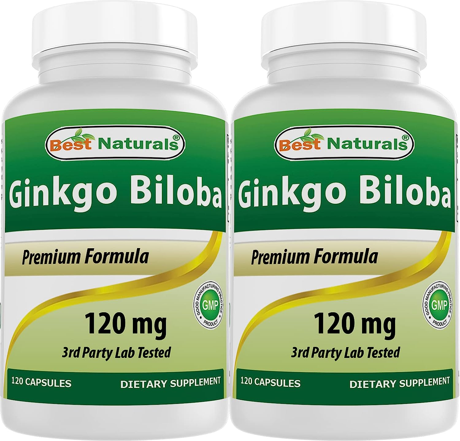Best Naturals Ginkgo Biloba Extract 120Mg 120 Capsules (120 Count (Pack of 2)) image number 4