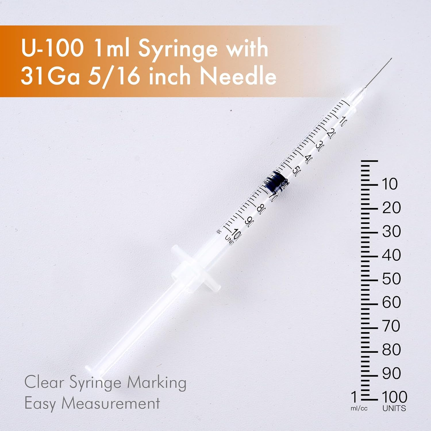 1Ml/Cc 31G 8Mm Syringes, Lab Dispensing Syringe, Individual Wrapped, Box of 50 image number 4