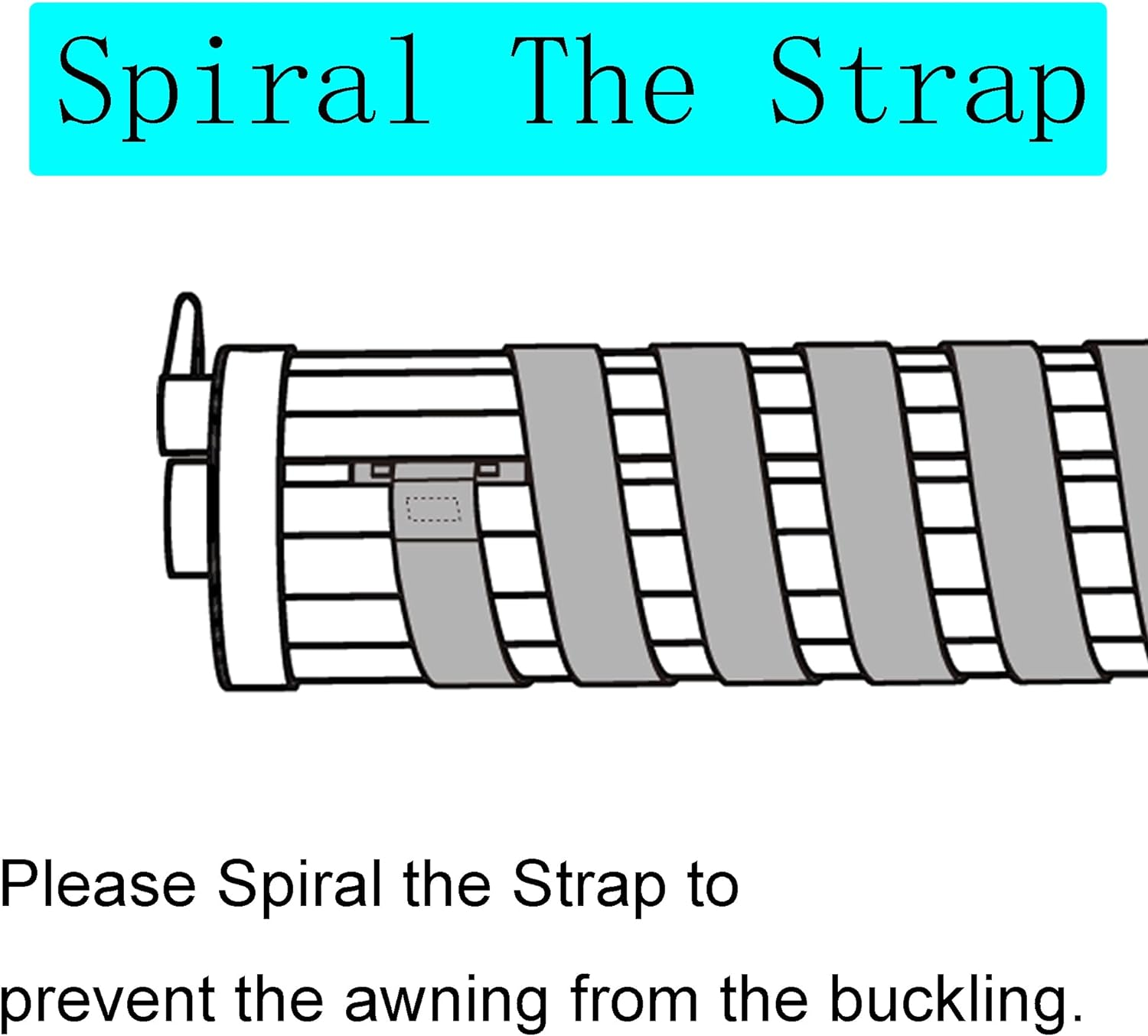 YYST 95" Patio Awning Pull Strap W/SS Pin RV Pull Strap Travel Awning Replacement Pull Strap W Stainless Steel 304 Pin (2) image number 1