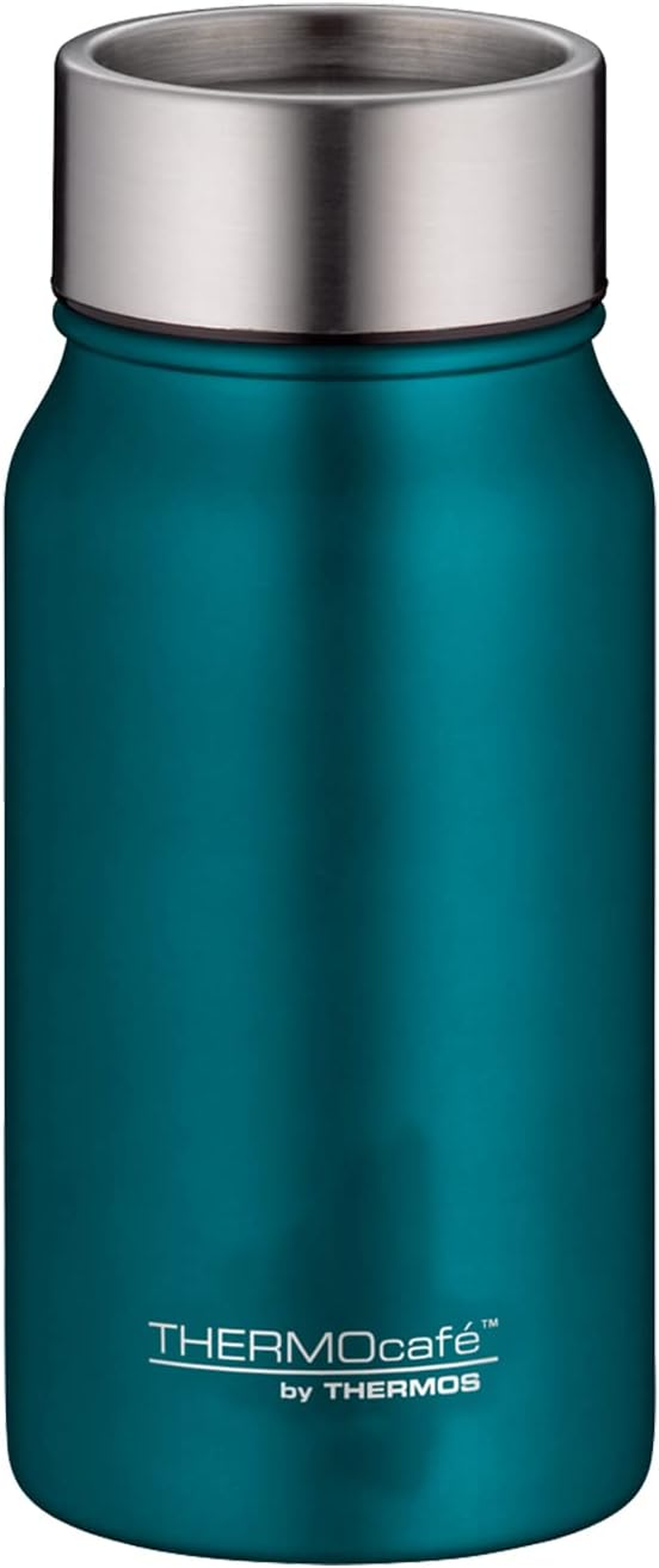 Thermocaf&eacute; by Thermos TC Mug, Thermal Mug Stainless Steel Matte 350 Ml, Coffee Mug Keeps Hot Hot for 8 Hours, Coffee to Go Mug Leak-Proof and Dishwasher Safe with Detachable Closure, Stainless Steel