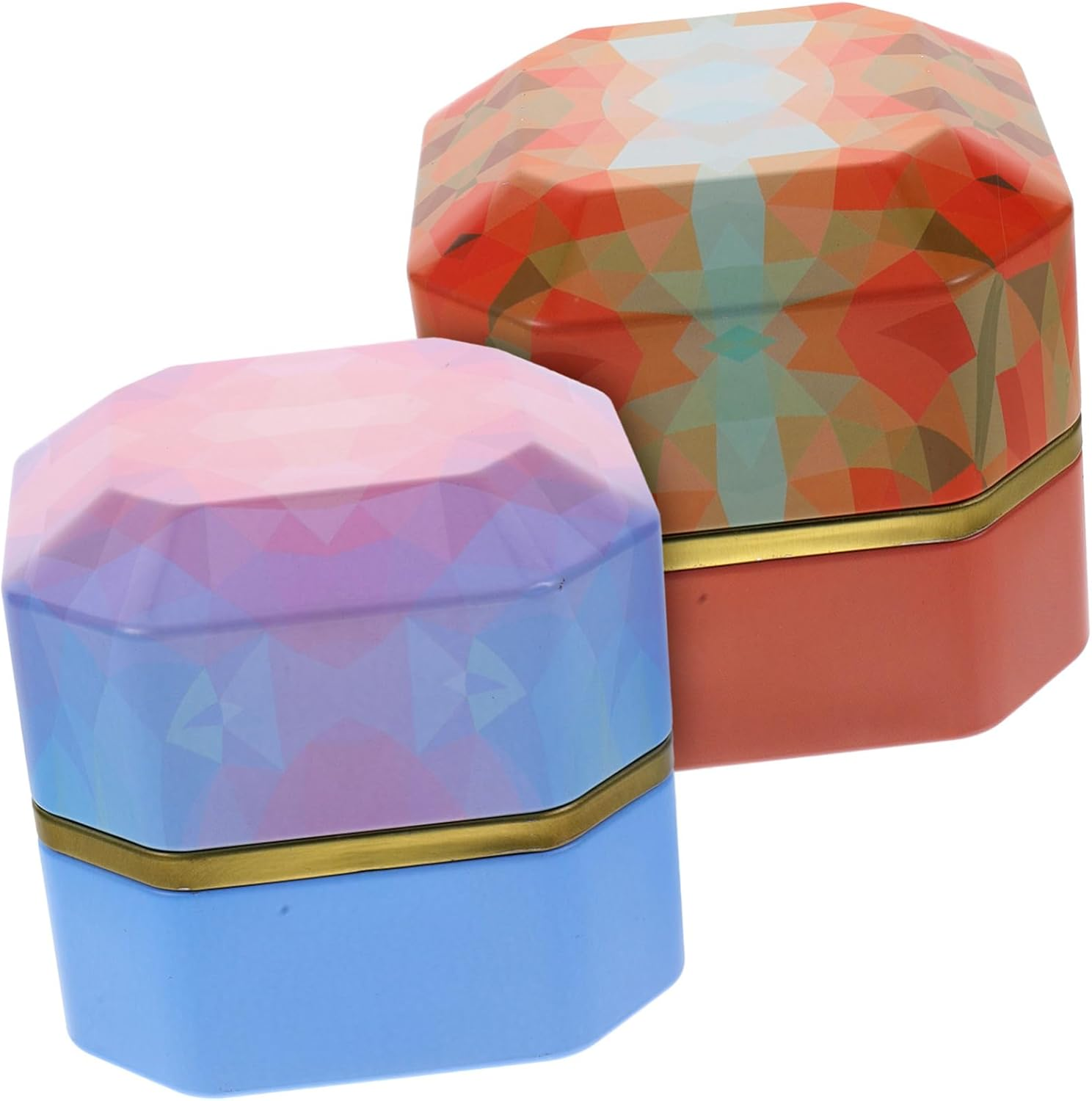 GOOHOCHY 2Pcs Chic Tinplate Canister Multi-Function Storage for Tea Snacks Stylish Home Supply Delicate Design Convenient Practical for Kitchen Organization image number 6